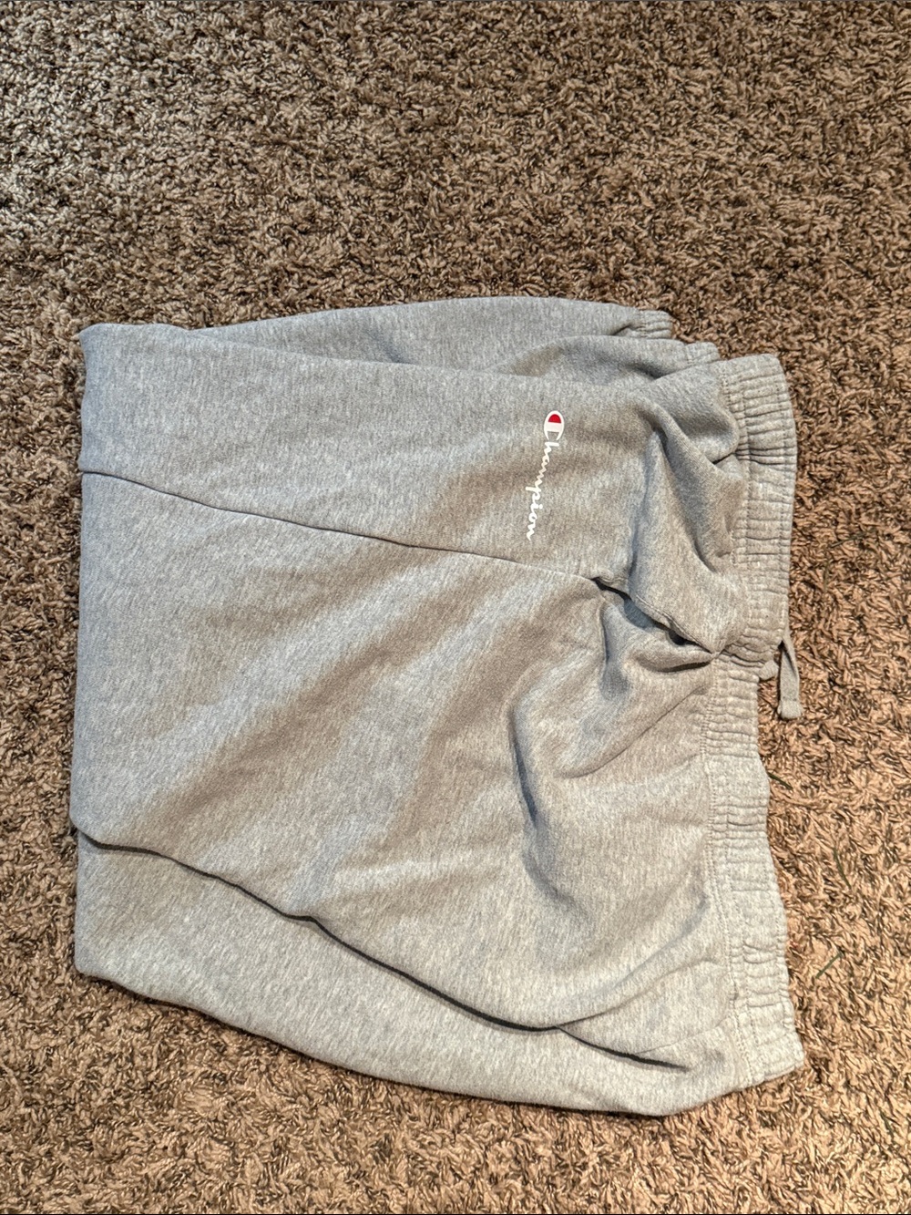 Champion Gray Sweatpants with Script Logo